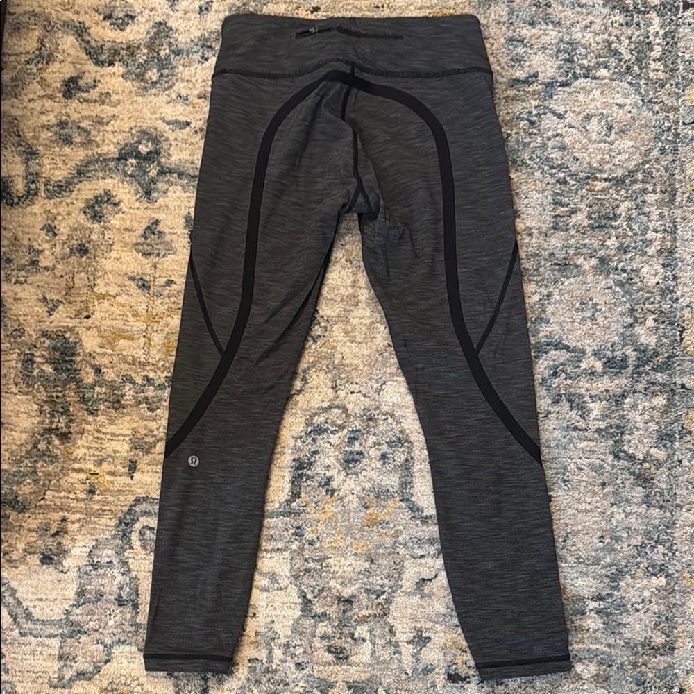 Gray and Black Lululemon leggings size 6
